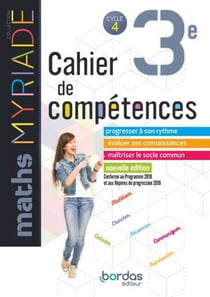 Myriade - Cahier de compétences : mathématiques - 3e (édition 2019)