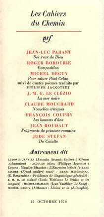 Les cahiers du chemin