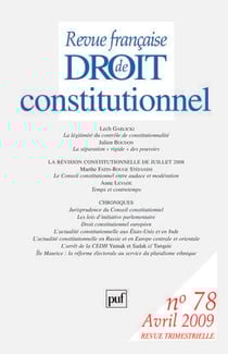 Revue française de droit constitutionnel n.78