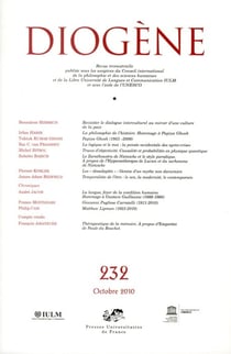 REVUE DIOGENE n.232
