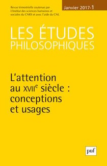 Revue Les études philosophiques n.120 : l'attention au XVIIe siècle: conceptions et usages