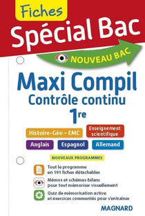 Spécial bac : maxi-compil de fiches - 1re - contrôle continu (édition 2019)