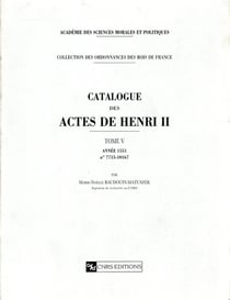 Catalogue des actes de Henri II - tome 5