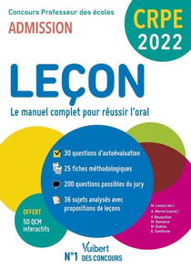 Manuel CRPE : concours professeur des écoles - leçon en français et maths - le manuel complet pour réussir