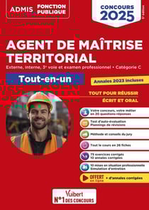 Concours Agent de maîtrise territorial 2025 : Catégorie C Tout-en-un - Externe, interne, 3e voie, examen professionnel