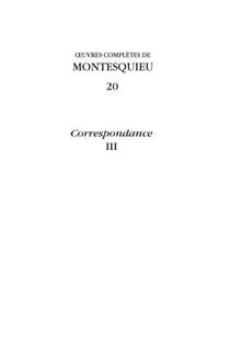 Oeuvres complètes t.20 - correspondance t.3