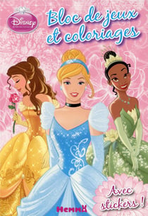 Disney Princesses : bloc de jeux et coloriages avec stickers !