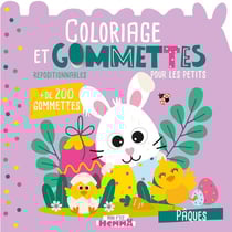 Mon P'tit Hemma - Coloriage et gommettes pour les petits - Pâques - + de 200 gommettes repositionnables