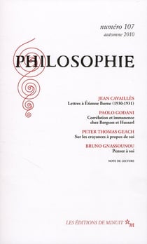Revue Philosophie n.107