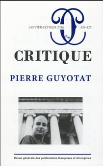 Revue Critique n.824/825 : Pierre Guyotat