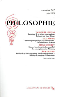 Revue Philosophie n.142