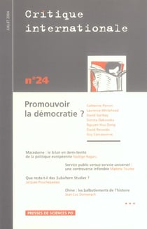 Revue critique internationale n.24 - promouvoir la démocratie ?