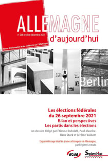Allemagne d'aujourd'hui n.23 : les élections fédérales du 26 septembre 2021 en Allemagne