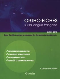 Ortho fiches sur la langue francaise cahier d activite