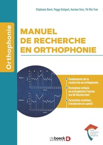 Manuel de recherche en orthophonie  : UE 7