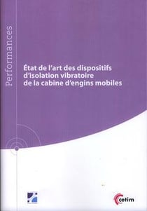 État de l'art des dispositifs d'isolation vibratoire de la cabine d'engins mobiles