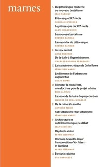 MARNES n.1 : documents d'architecture