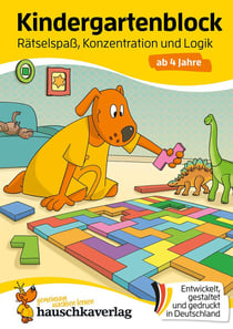 Kindergartenblock: Rätselspaß, Konzentration und Logik