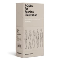 100 pose cards - women's figure templates for fashion illustration