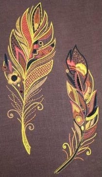Plumes glazig broderie glazig