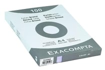 Étui de 100 fiches Exacompta - bristol quadrillé 5x5 non perforé - 210x297mm - Blanc