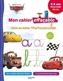 Cars - Mon cahier effaçable - J'écris les lettres minuscules