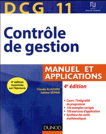 DCG 11 - Contrôle de gestion - 4e éd. - Manuel et applications