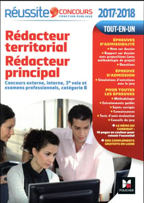 Réussite concours - rédacteur territorial, rédacteur principal catégorie b (édition 2017/2018)