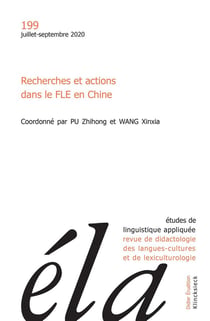 Études de linguistique appliquée - N°3/2020 : Recherches et actions dans le FLE en Chine
