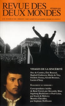 Revue des deux mondes : le thème de la sincérité