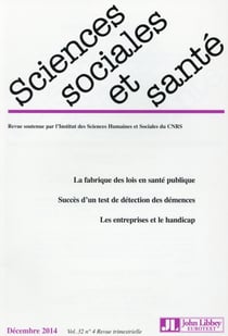 Revue sciences sociales et sante n.32