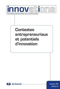 Cahiers d'économie de l'innovation n.33 - contextes entrepreneuriaux et potentiels d'innovation