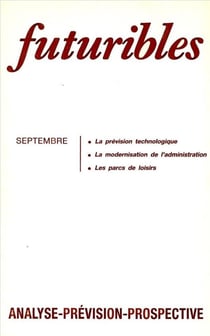 Futuribles 124, septembre 1988. La prévision technologique : La modernisation de l'administration