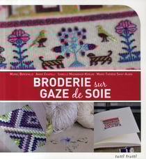 Broderie sur gaze de soie