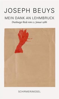 Joseph beuys mein dank an lehmbruck /allemand