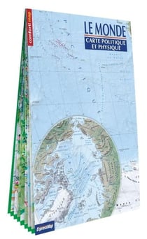 Le monde : Carte politique et physique (édition 2025)
