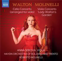 Walton : Concerto pour violoncelle (arr. pour alto) - Molinelli : Concerto pour alto...