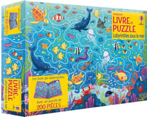 Livre et puzzle : labyrinthes sous la mer