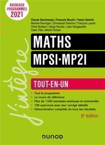 Maths MPSI-MP2I - tout-en-un (6e édition)