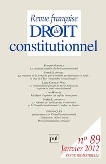 RFDC 2012, n° 89
