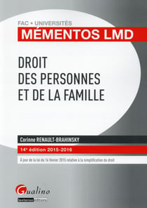 Droit des personnes et de la famille 2015-2016
