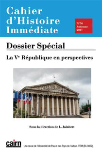 Cahier d'histoire immédiate n.50 - la ve république en perspective