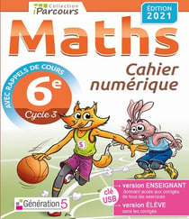 Iparcours - mathématiques : 6e : clé usb (édition 2021)