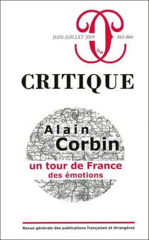 Revue Critique n.865/866 : Alain Corbin - un tour de France des émotions
