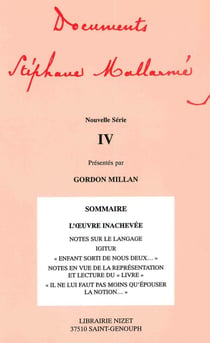 Documents Spéphane Mallarmé - nouvelle série Tome 4