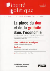 REVUE LIBERTE POLITIQUE n.54 : la place du don et de la gratuité dans l'économie