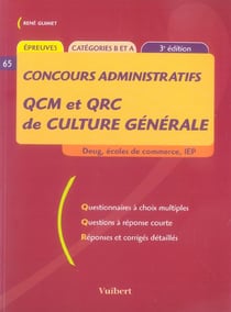 Qcm et qrc de culture generale (3e edition)
