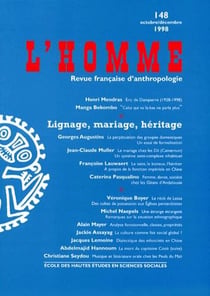 Revue l'homme n.148 - lignage, mariage, héritage