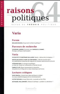 Revue raisons politiques n.64