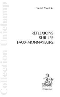 Réflexions sur les faux-monnayeurs - lexique esthétique.